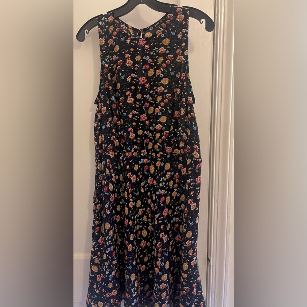 J Crew Mercantile navy floral dress